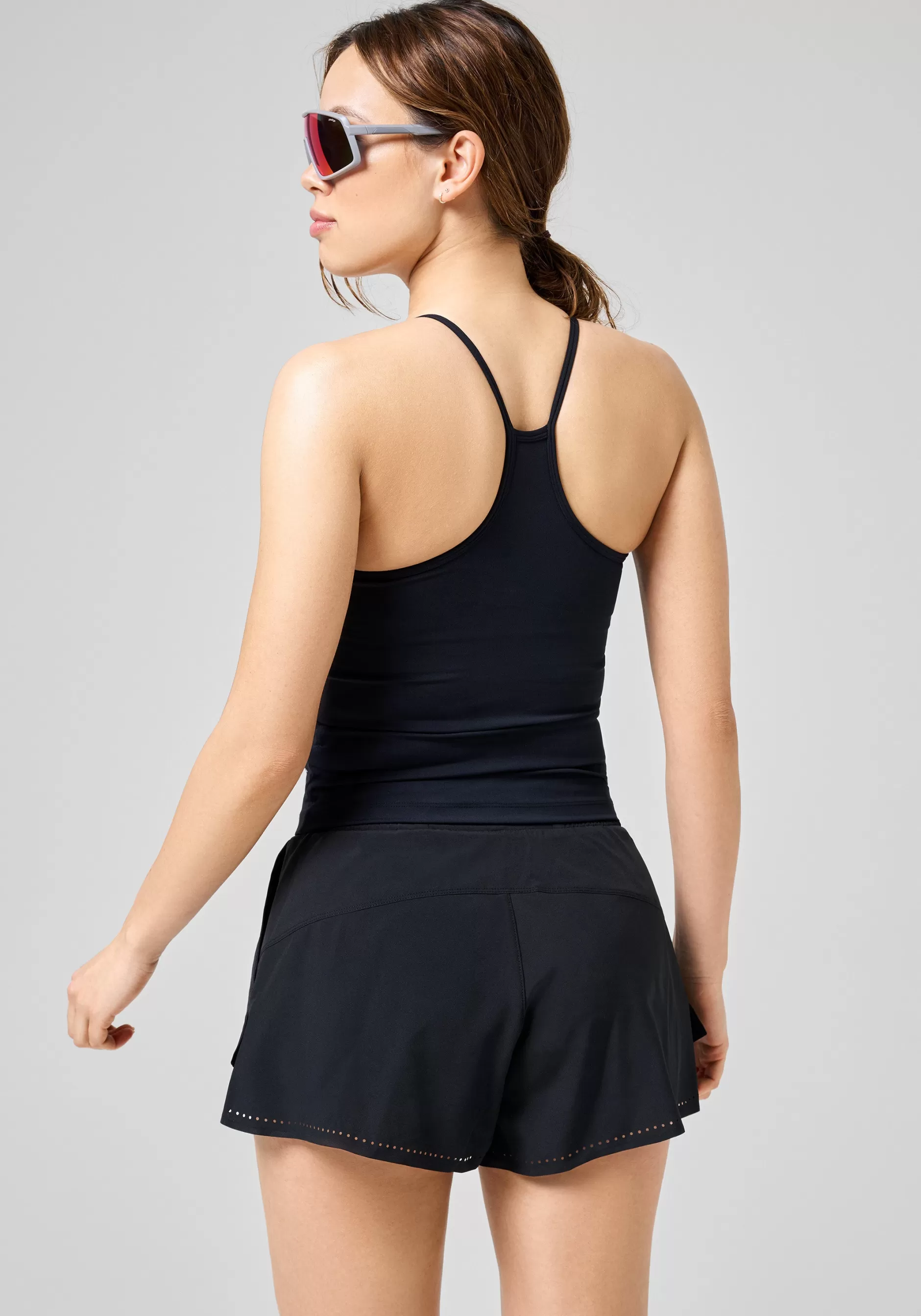 Discount Casall Built-In-Bra Halterneck Tank - Black
