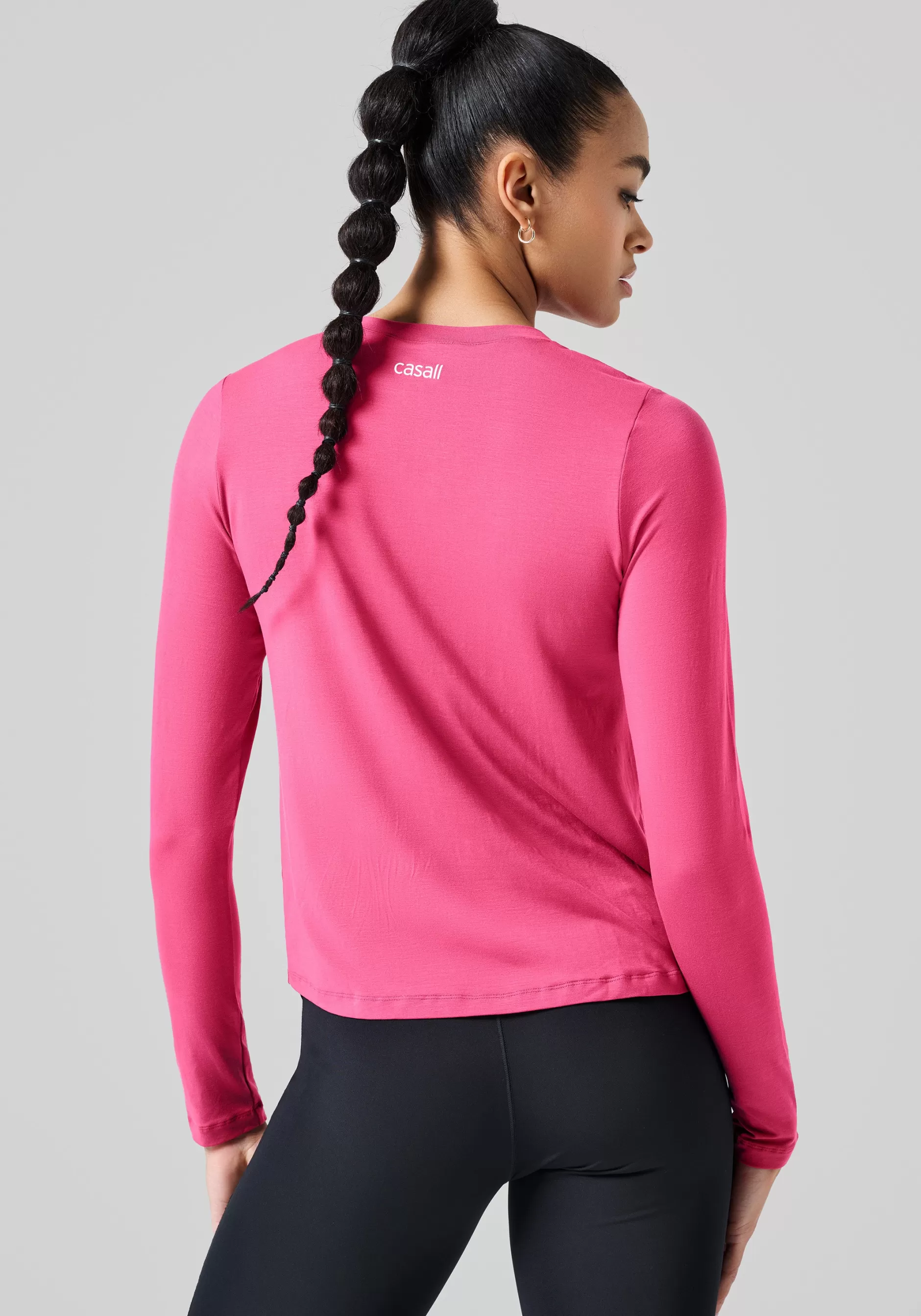 Hot Casall Delight Crew Neck Long Sleeve - French Rose
