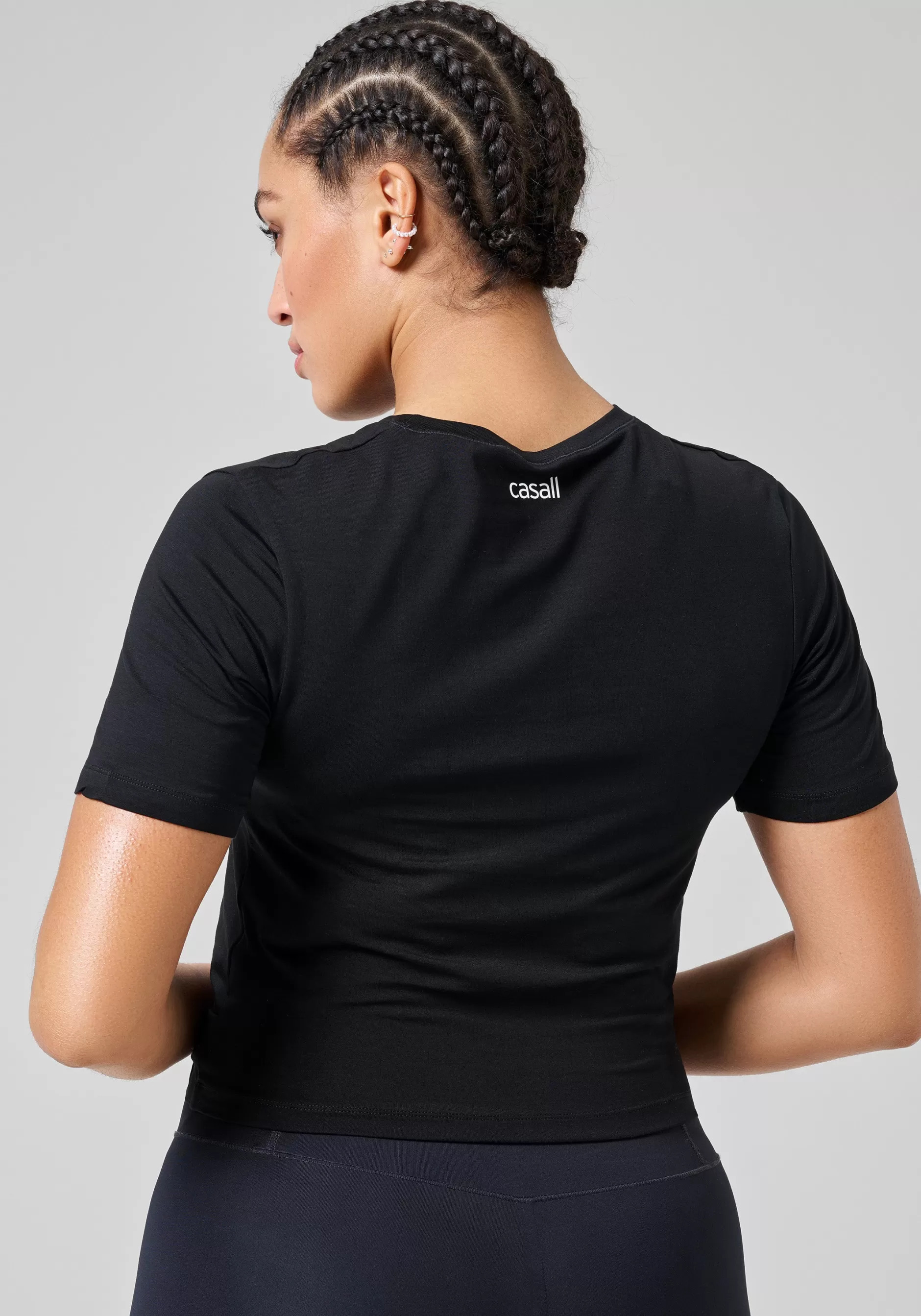 Best Sale Casall Delight Short Wrap Tee - Black