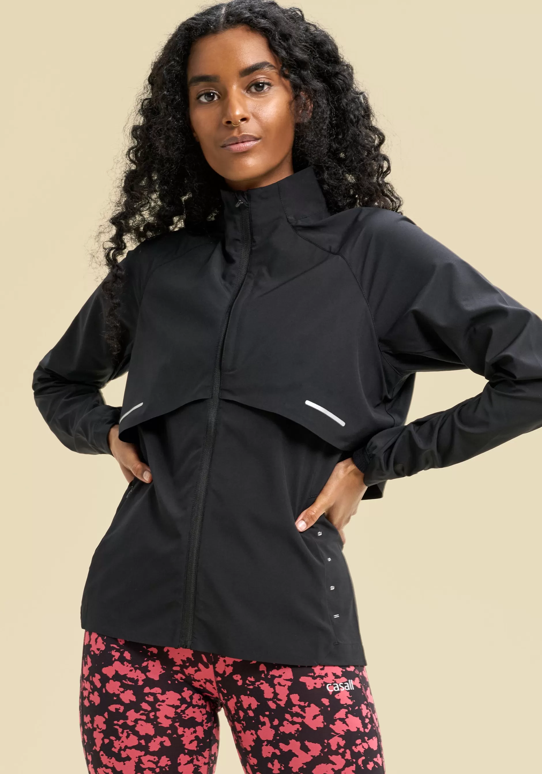 New Casall Dynamic Windbreaker Jacket - Black