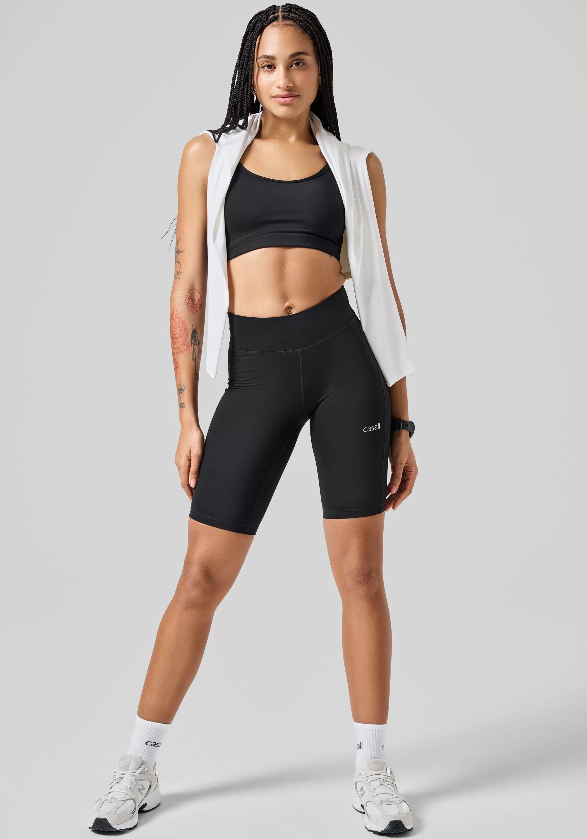 Hot Casall Essential High Waist Bike Tights - Black