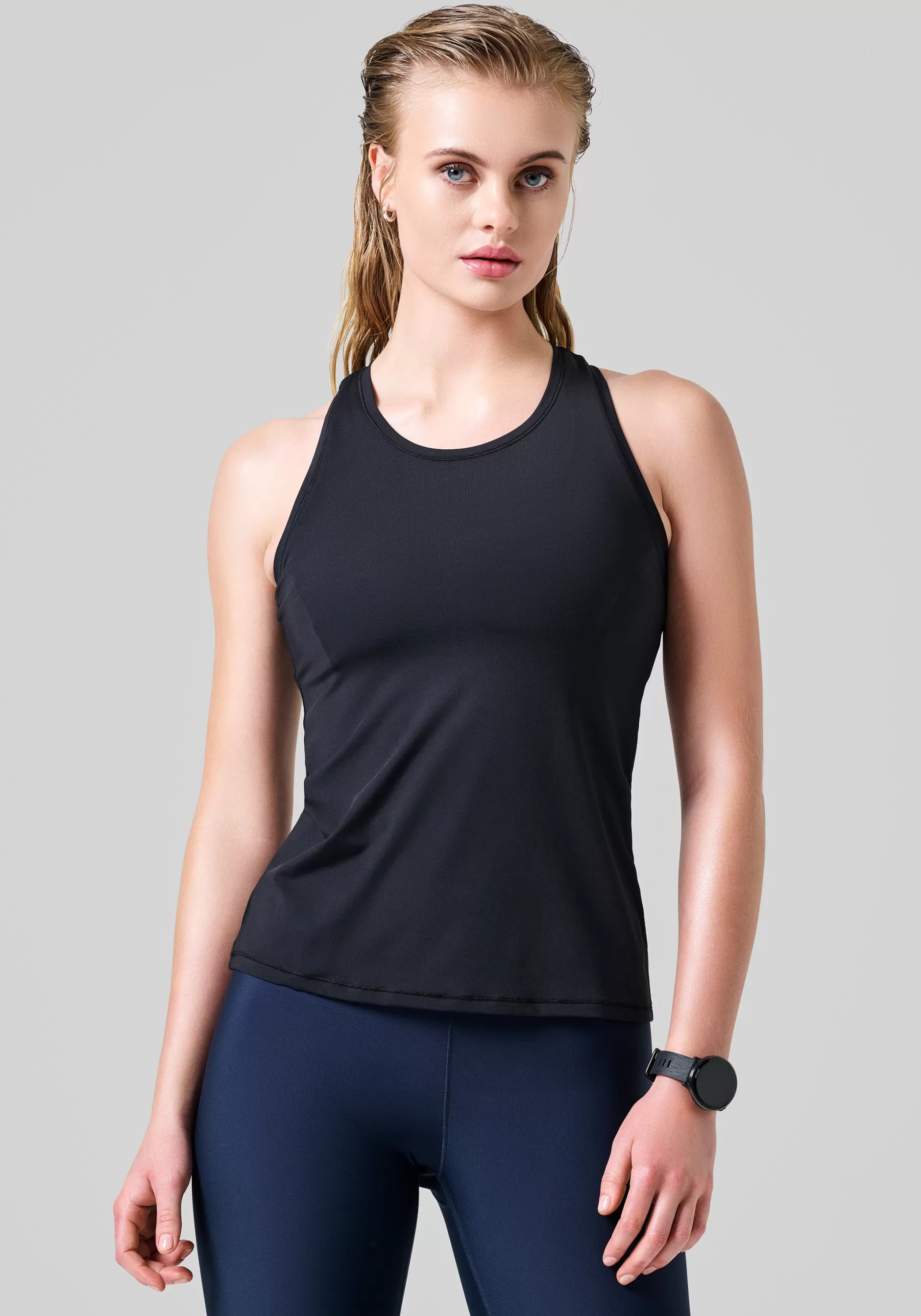 Fashion Casall Essential Racerback Tank - Black