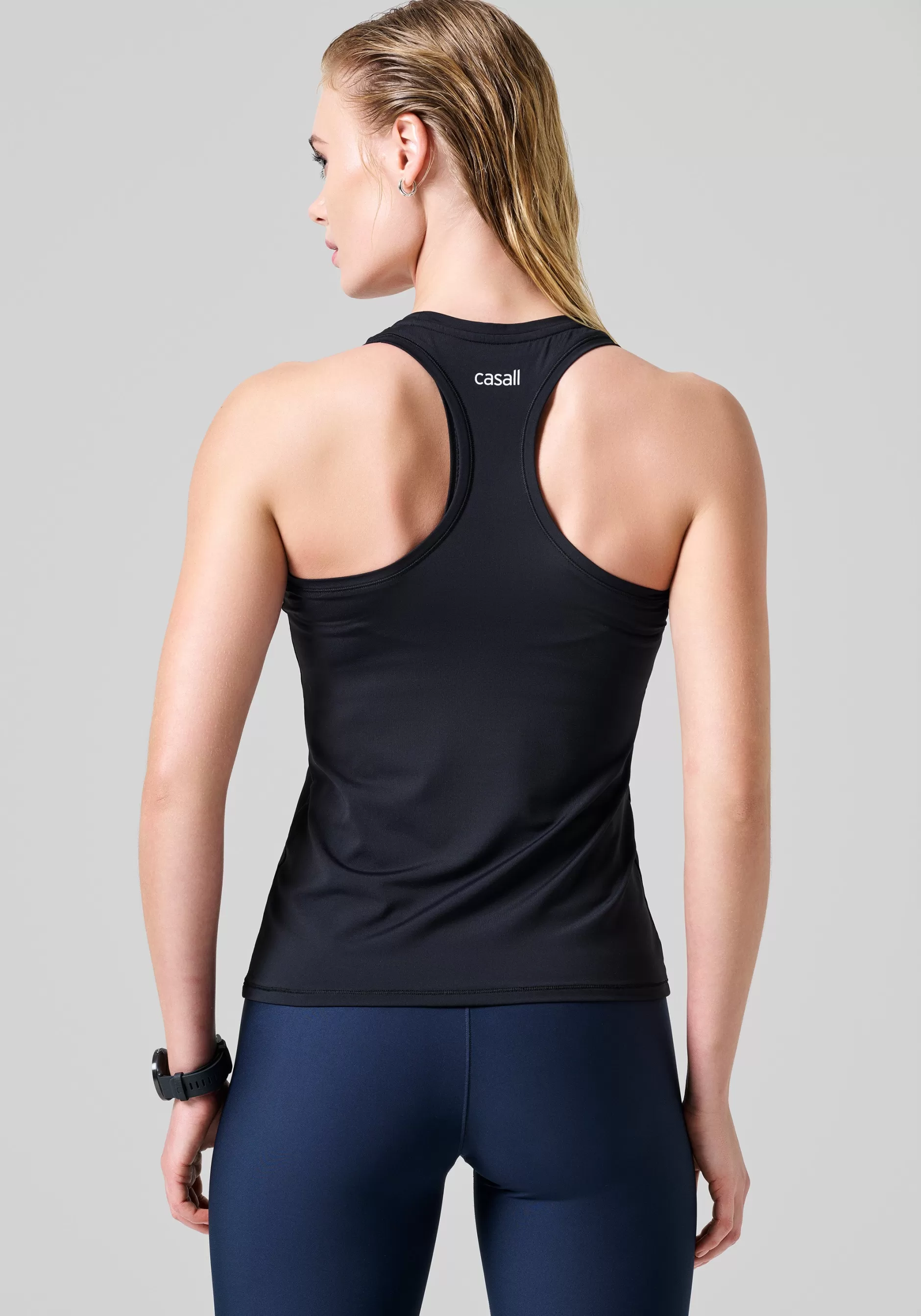 Fashion Casall Essential Racerback Tank - Black