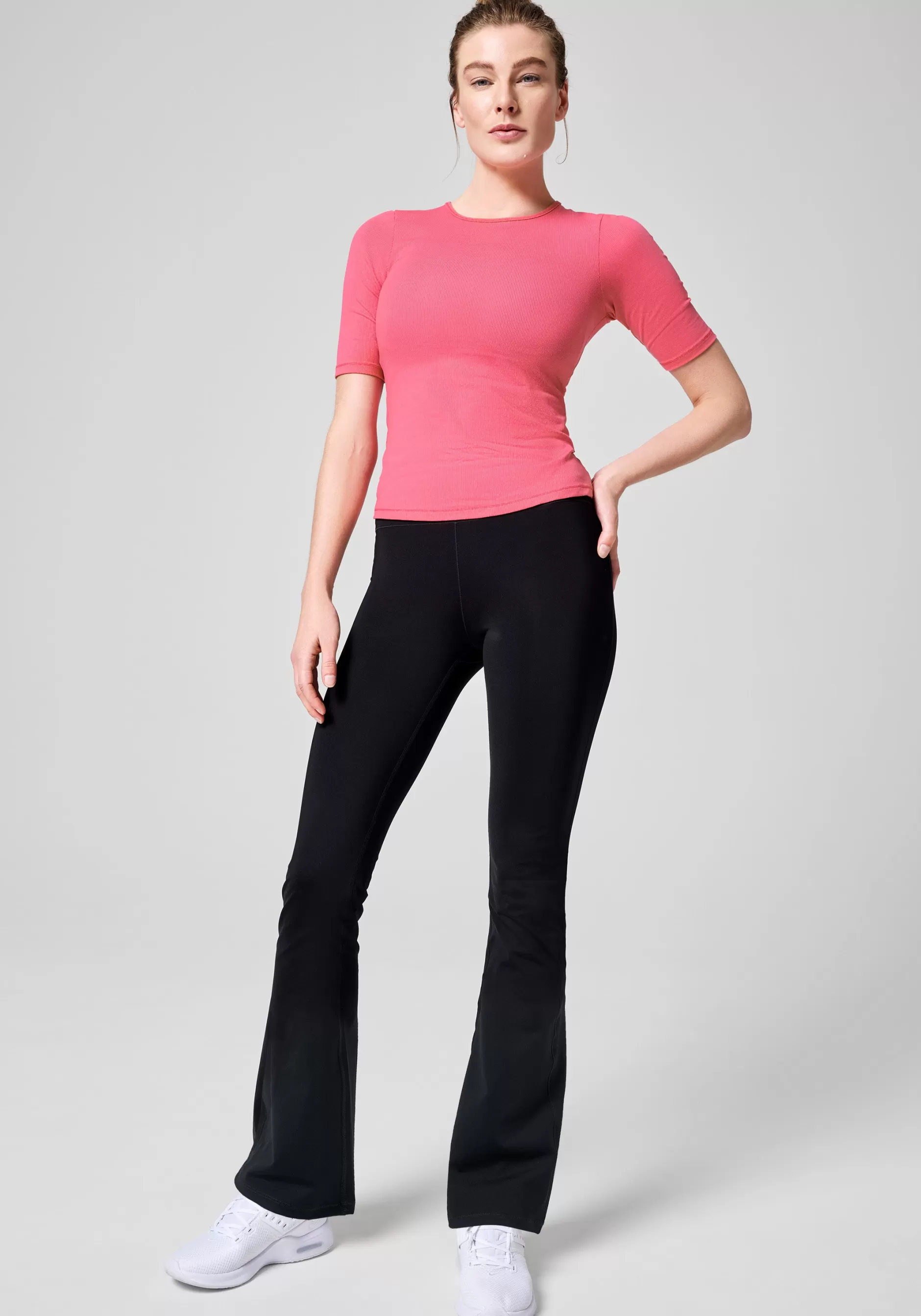 Hot Casall Flare High Waist Pant - Black