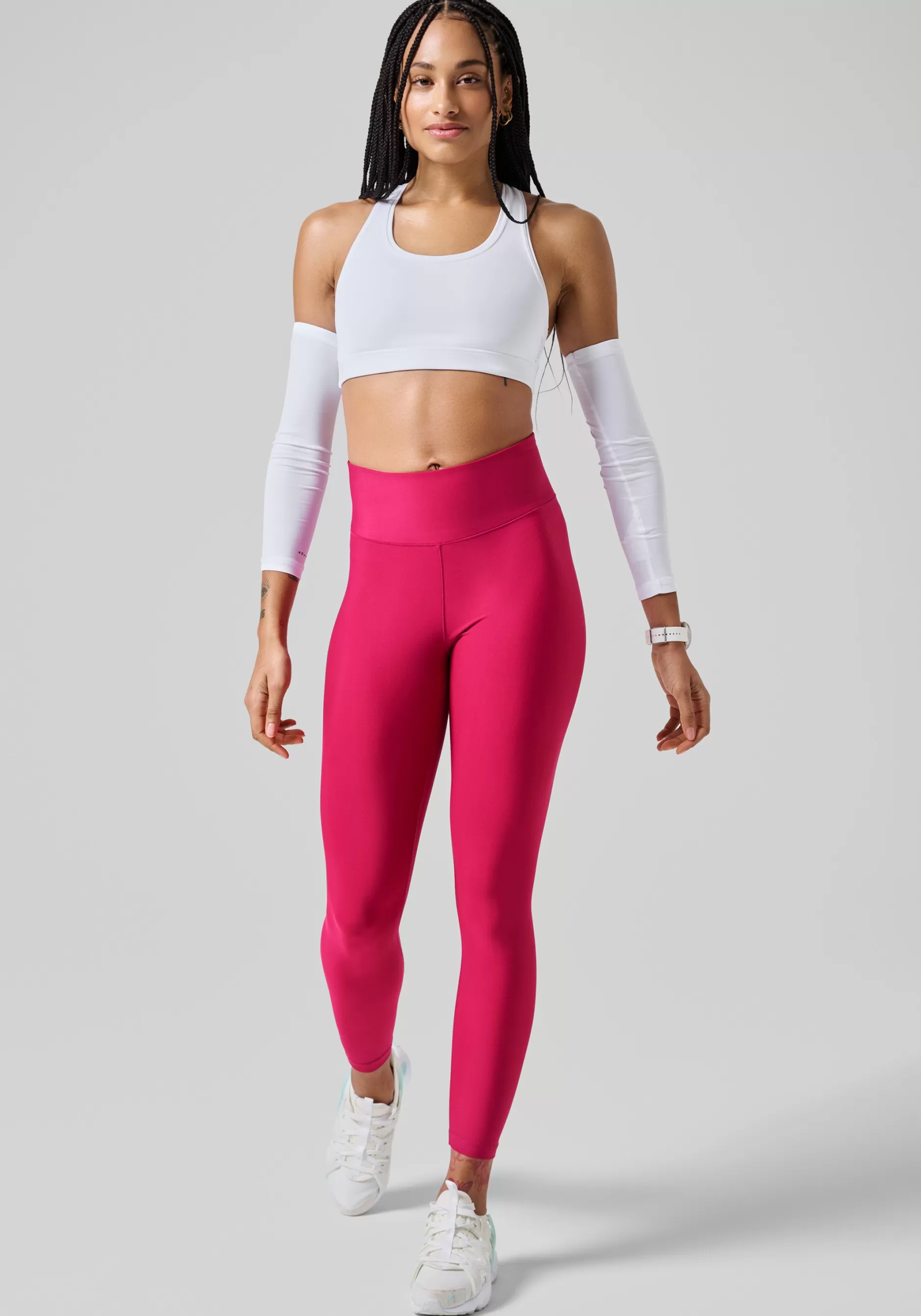 Cheap Casall Graphic High Waist Tights - Punch Pink