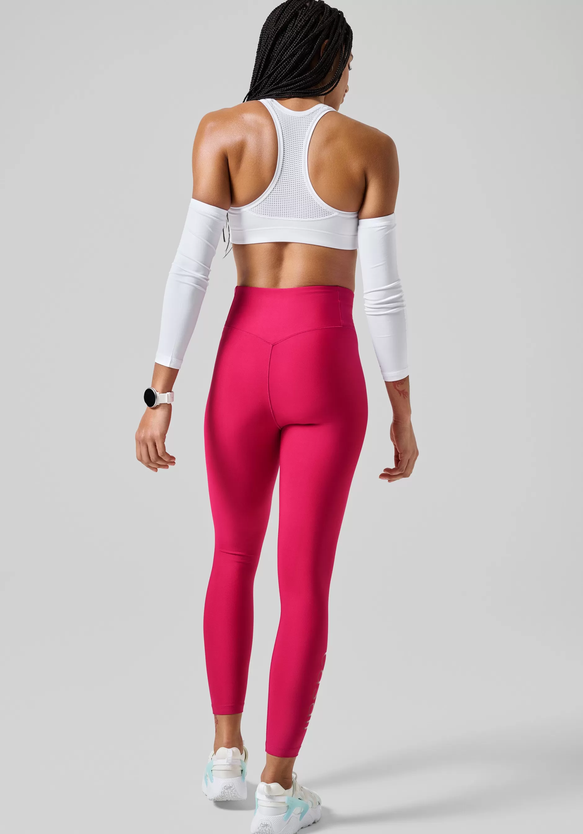 Cheap Casall Graphic High Waist Tights - Punch Pink