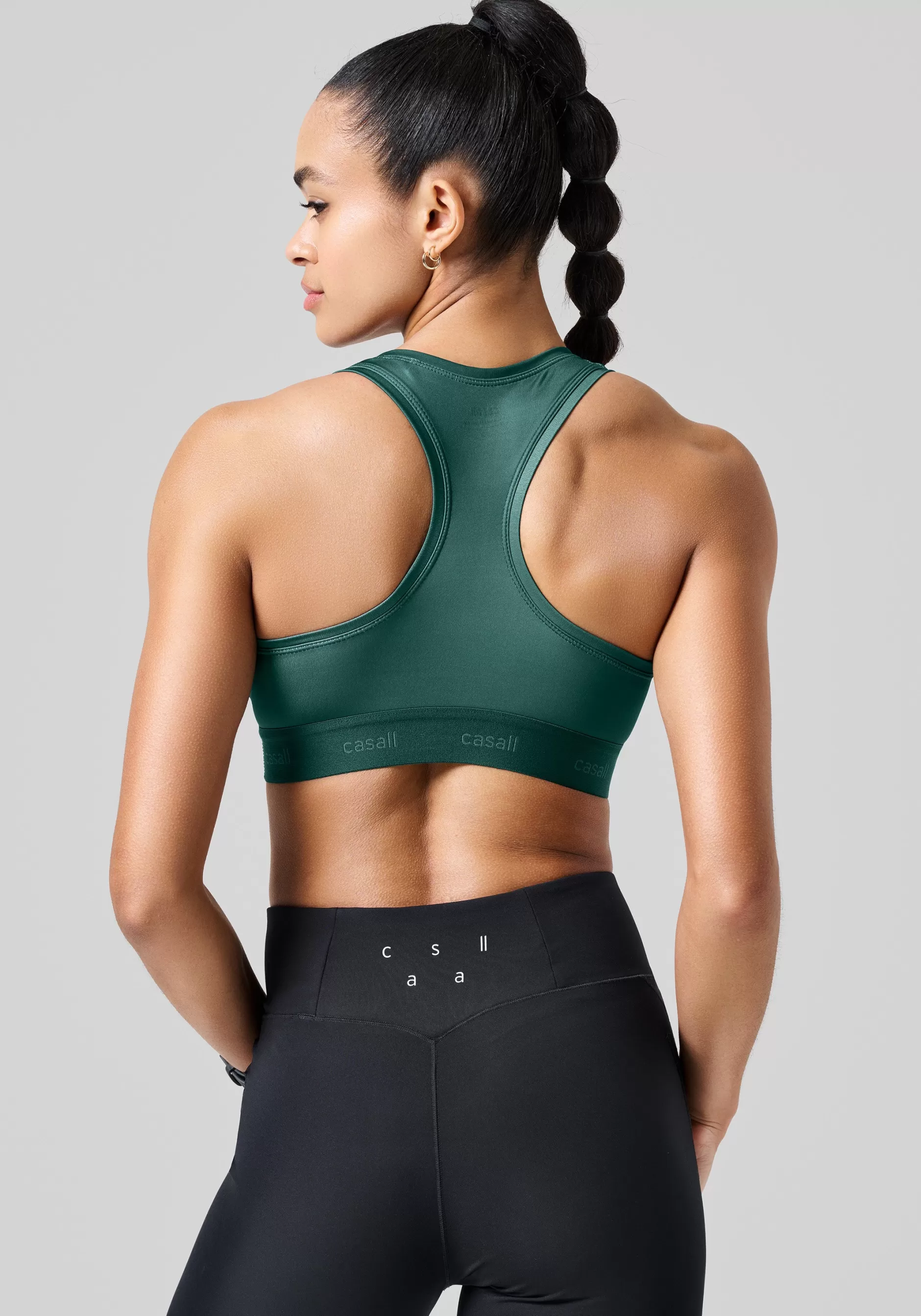 Cheap Casall Graphic Sports Bra - Dark Pine