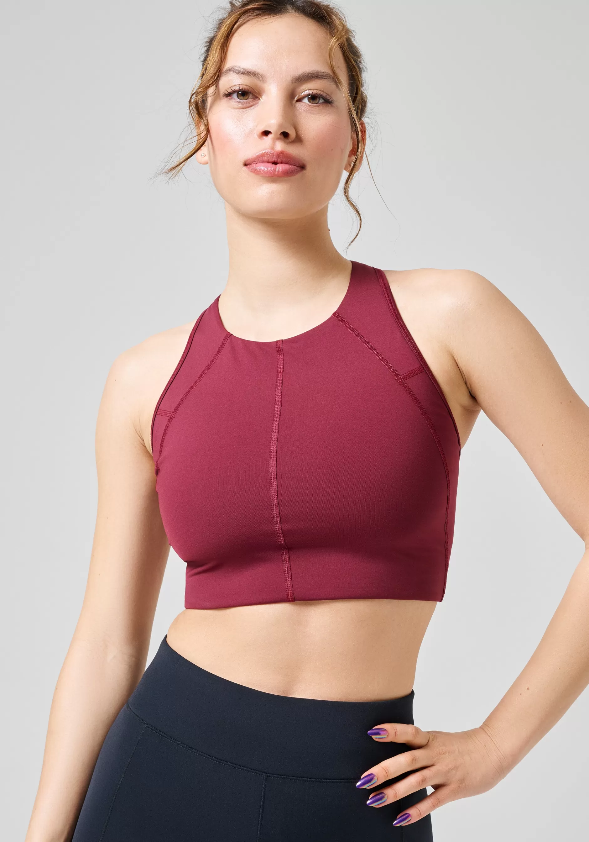 New Casall Iconic Wool Lined Sports Bra - Evening Red