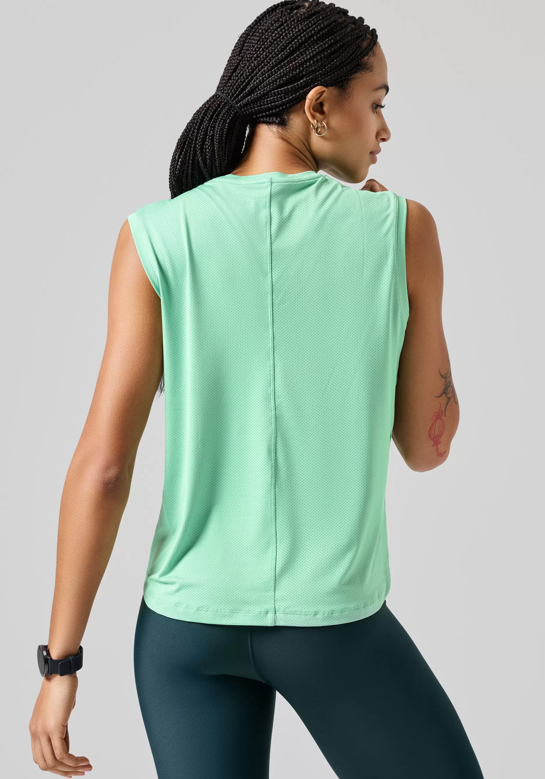 Best Casall Laser Mesh Muscle Tank - Apple Crush