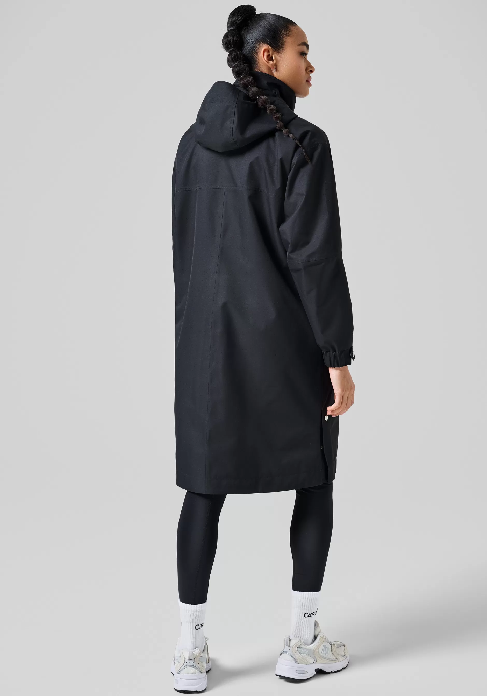 Hot Casall Light Padded Rain Parka - Black