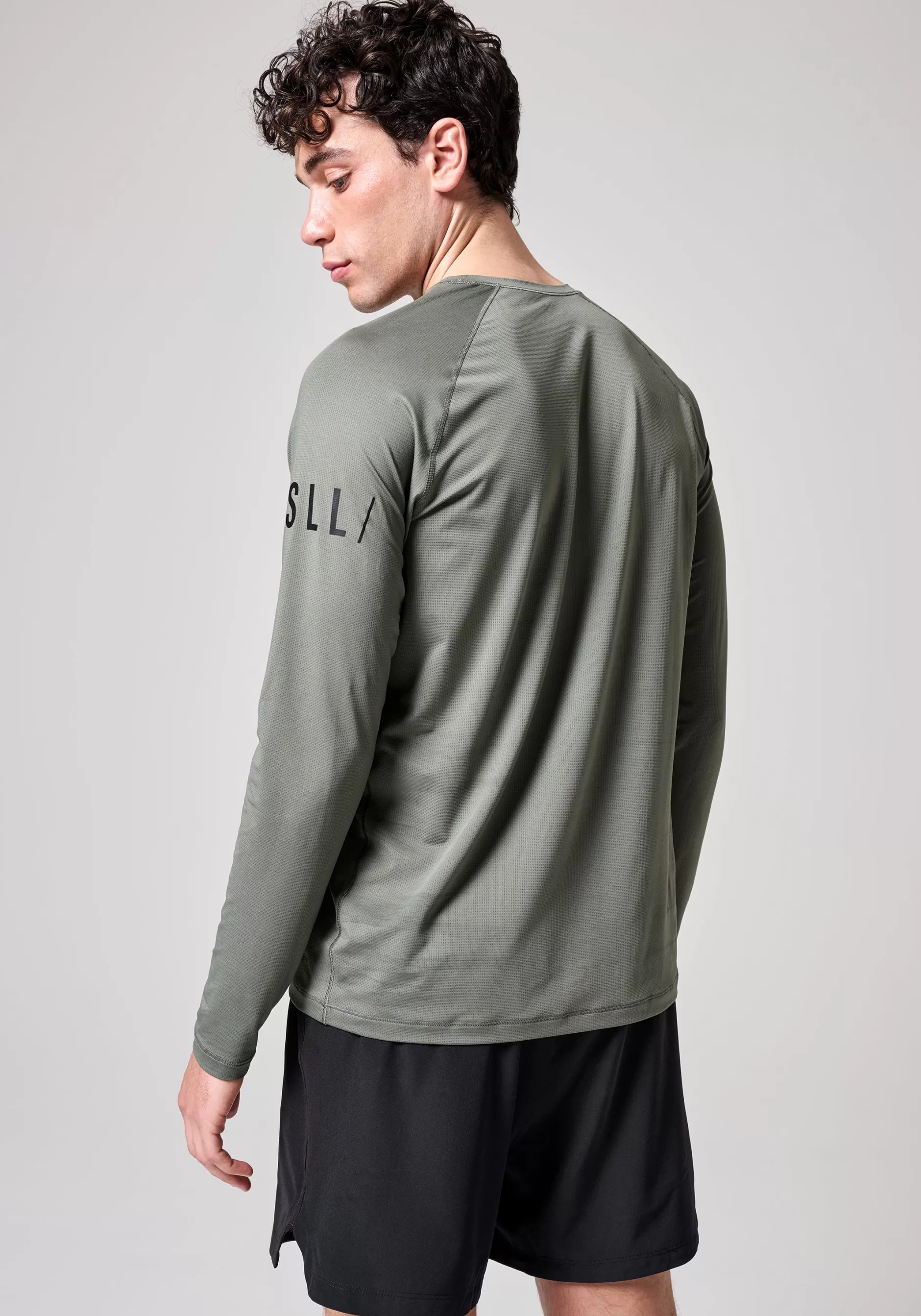 Shop Casall M Rapidry Long Sleeve - Sage Grey