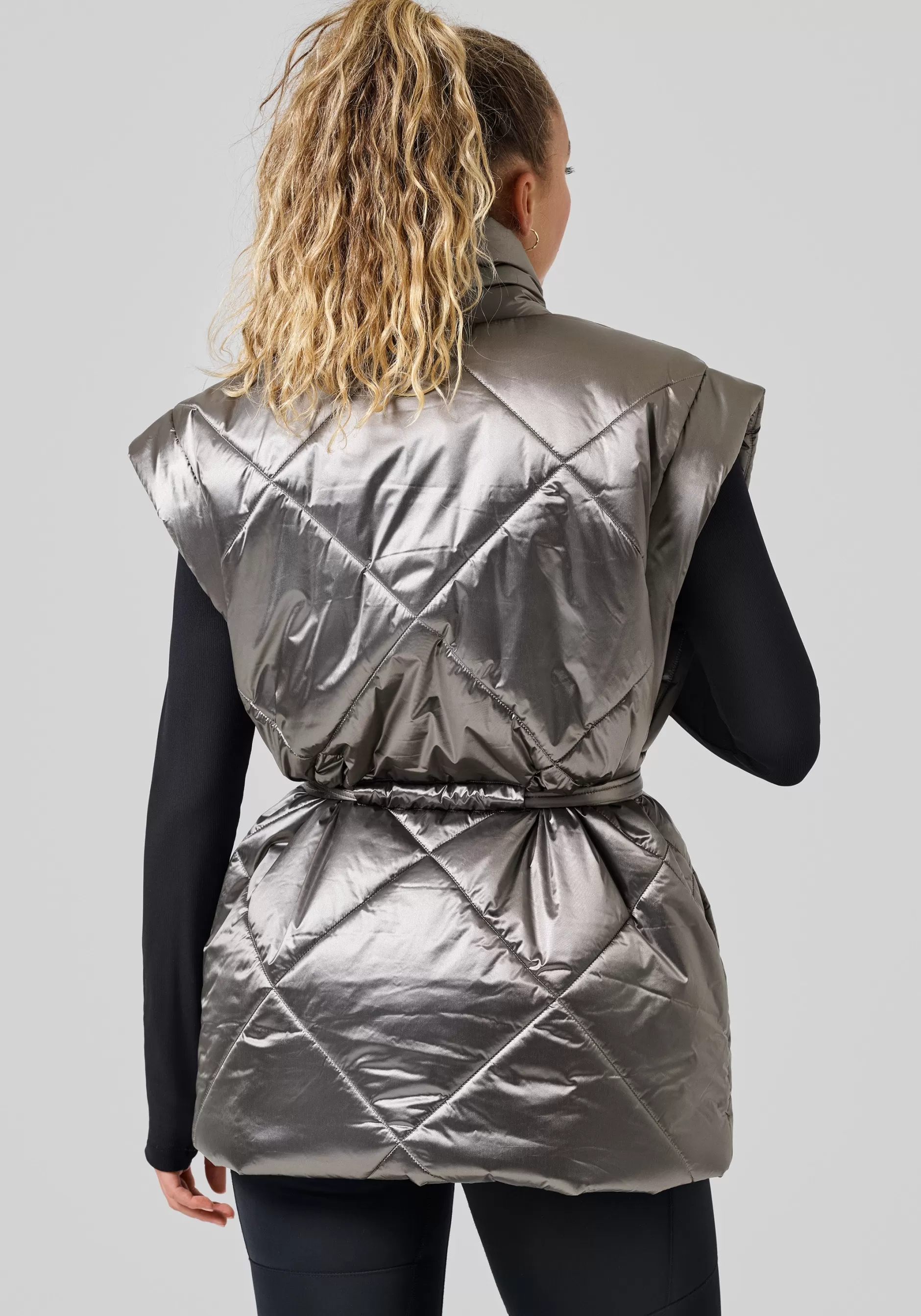 Outlet Casall Mellow Wrap Quilt Vest - Silver Fusion