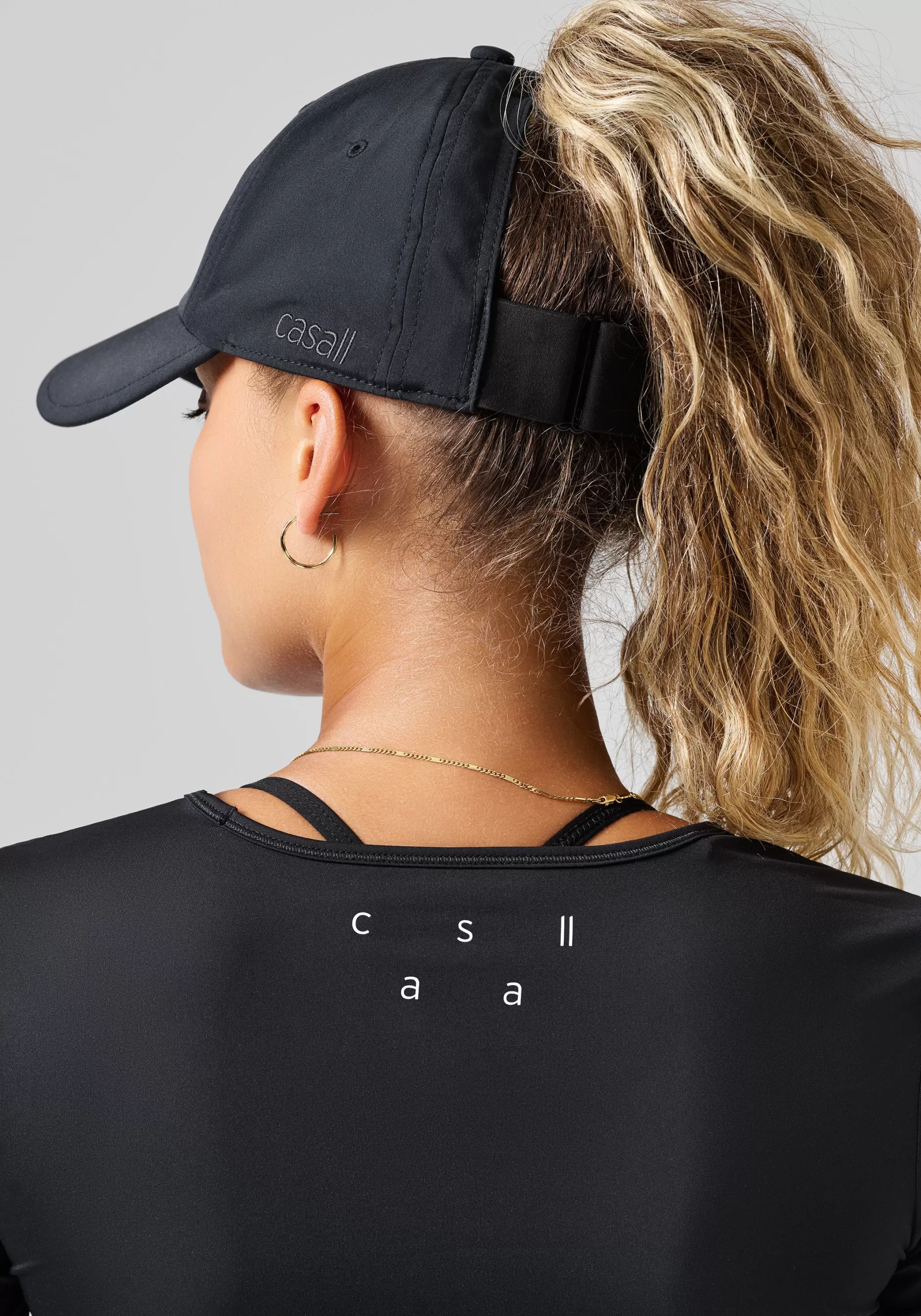 Online Casall Performance High Ponytail Cap - Black
