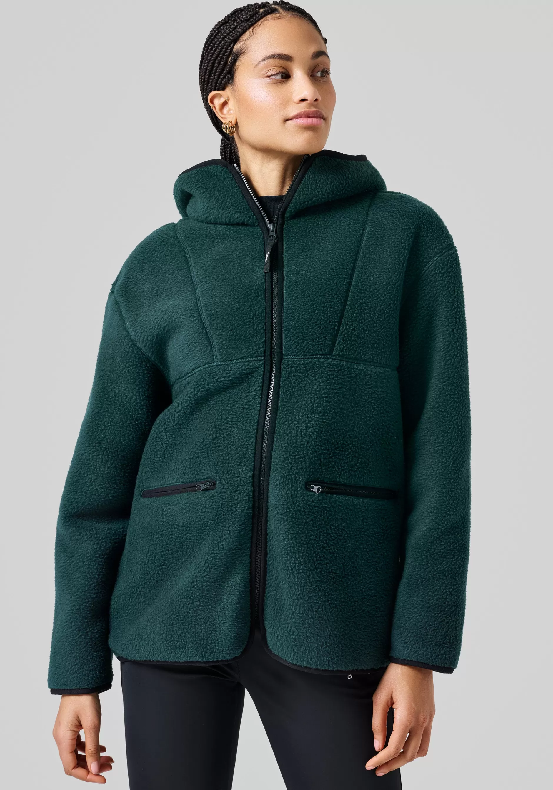 Outlet Casall Pile Jacket - Dark Pine
