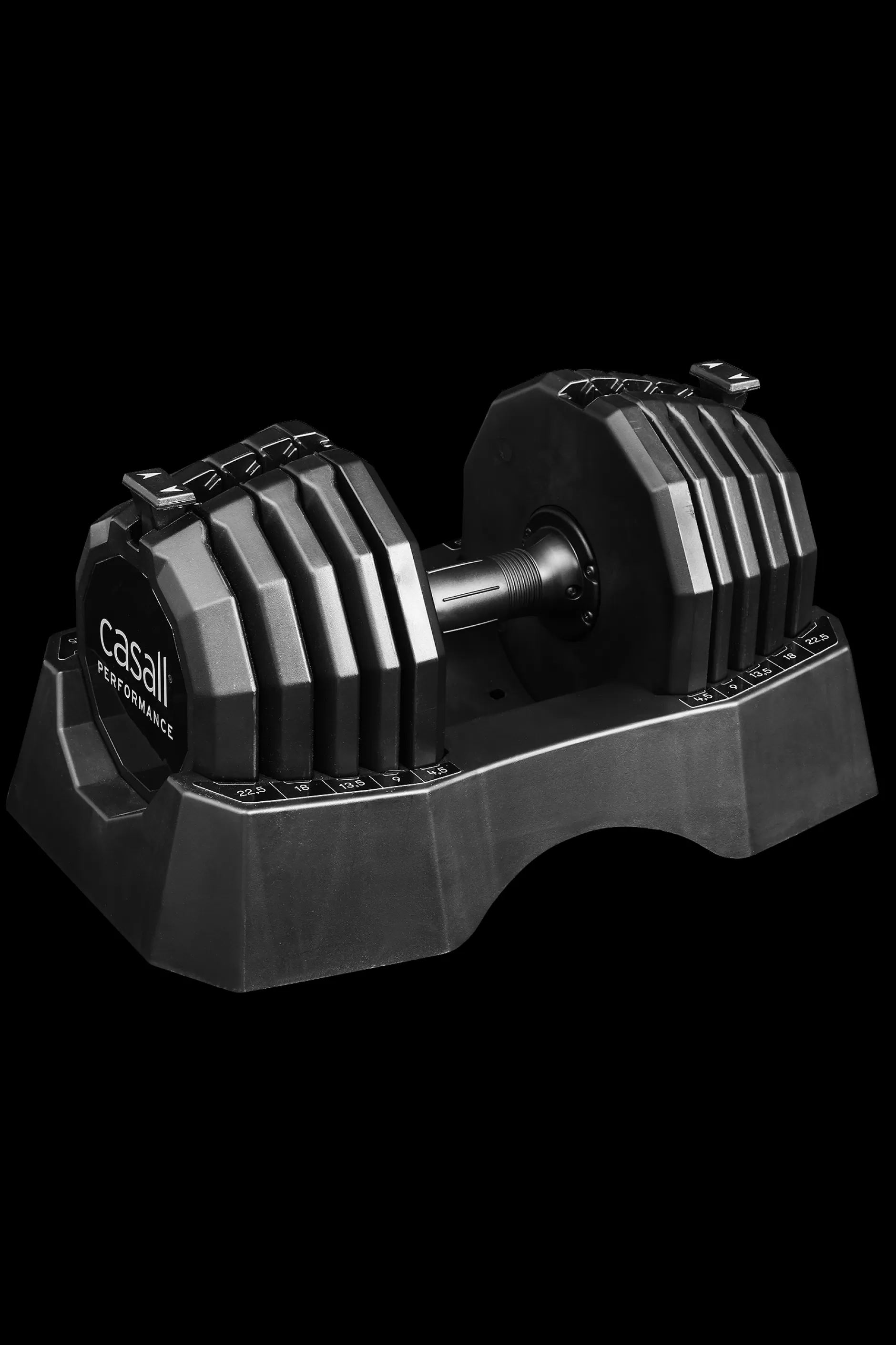 Cheap Casall PRF Adjustable Dumbbell Set 1x4,5-22,5kg - Black