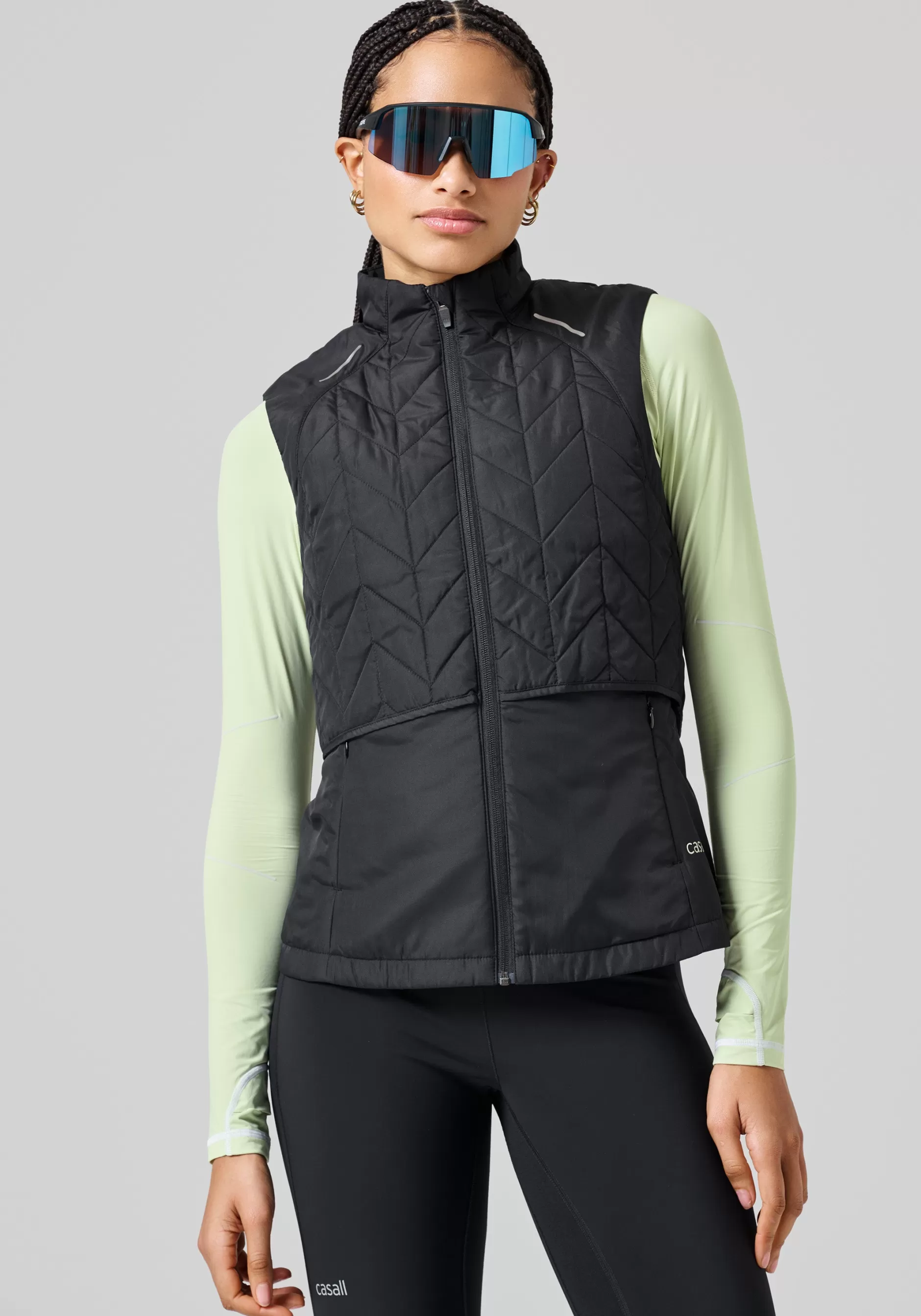Shop Casall Quilted Running Vest - Black