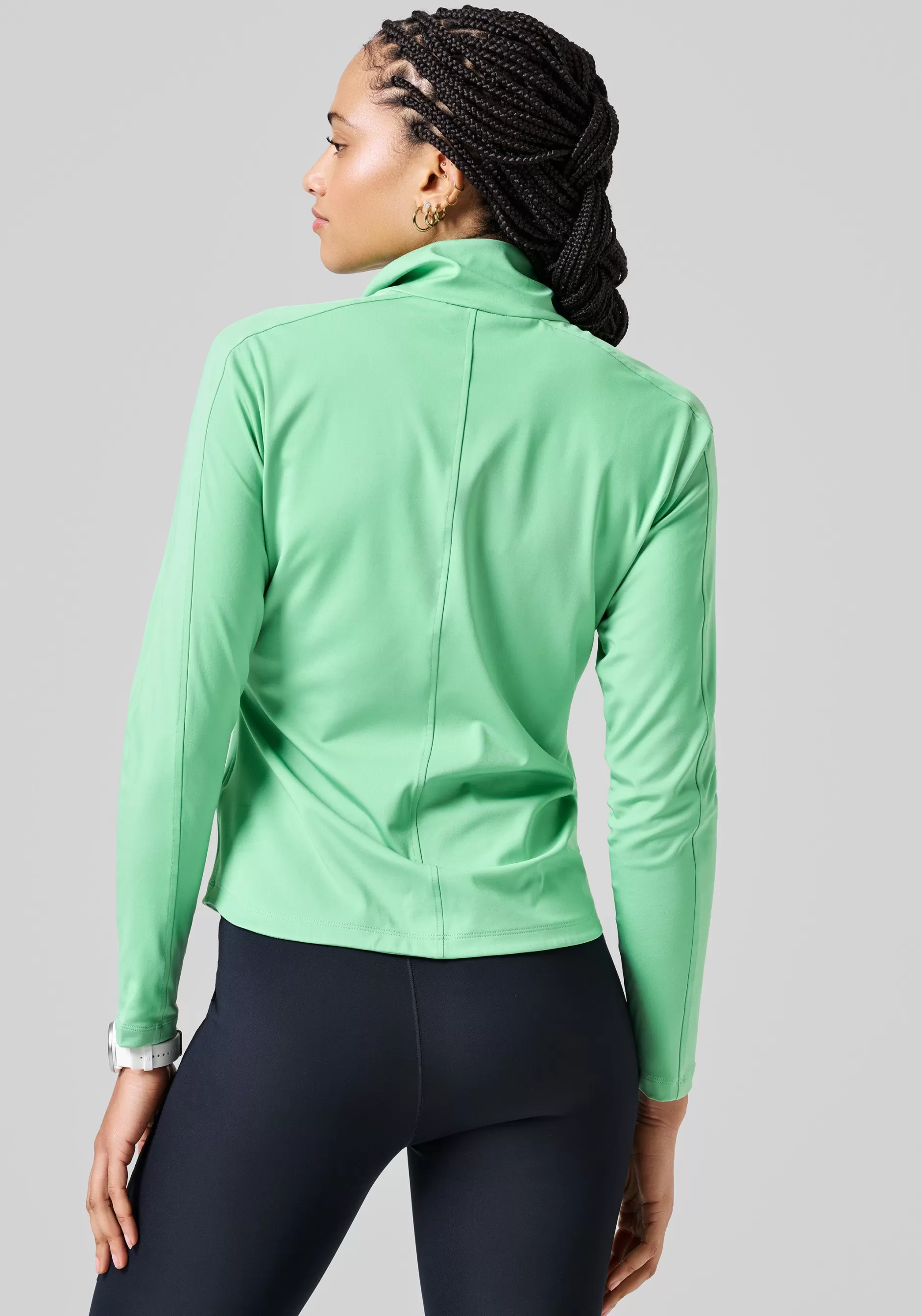 Shop Casall Serene Half Zip Long Sleeve - Apple Crush