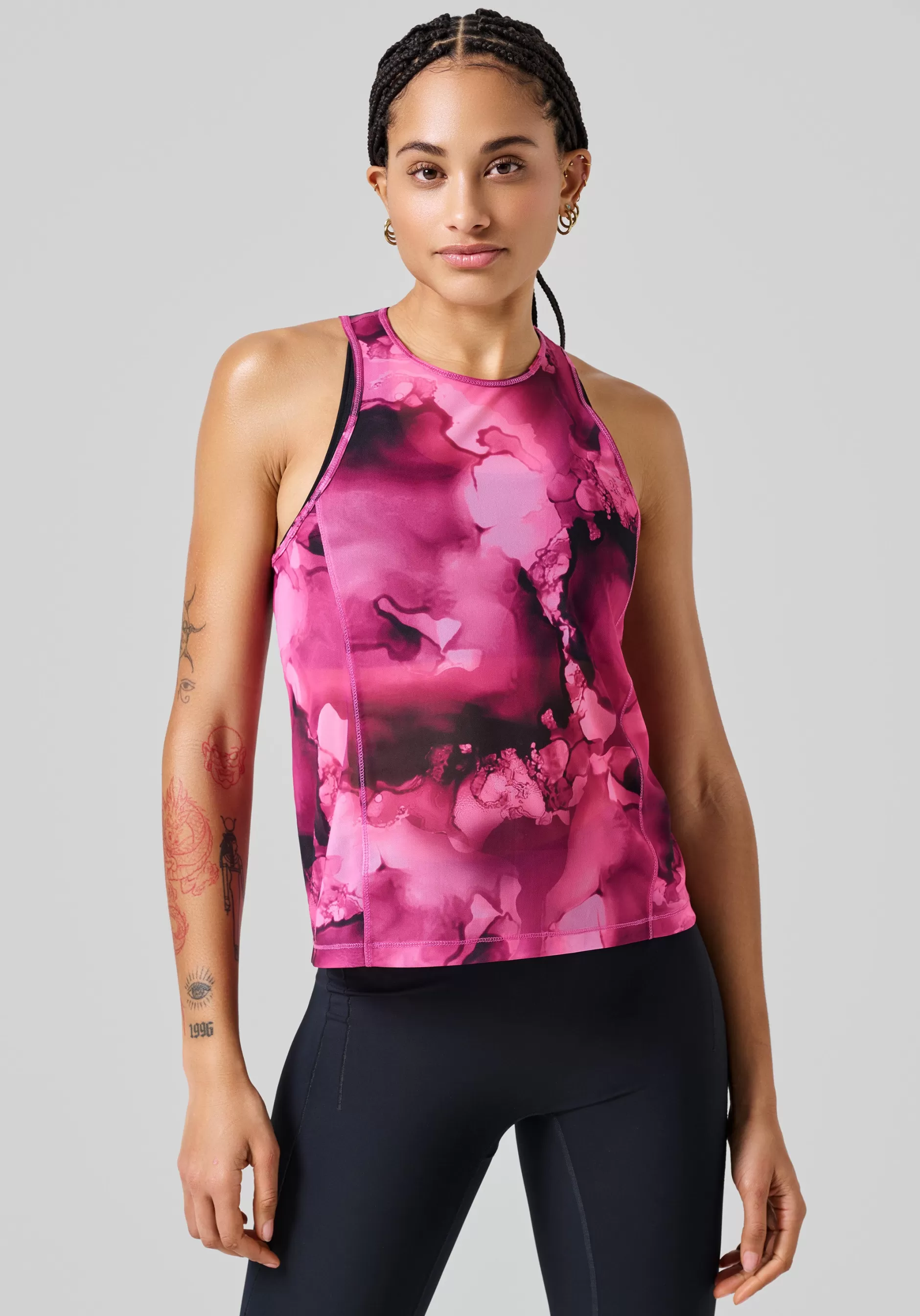 Online Casall Sheer Tank - Ice Pink