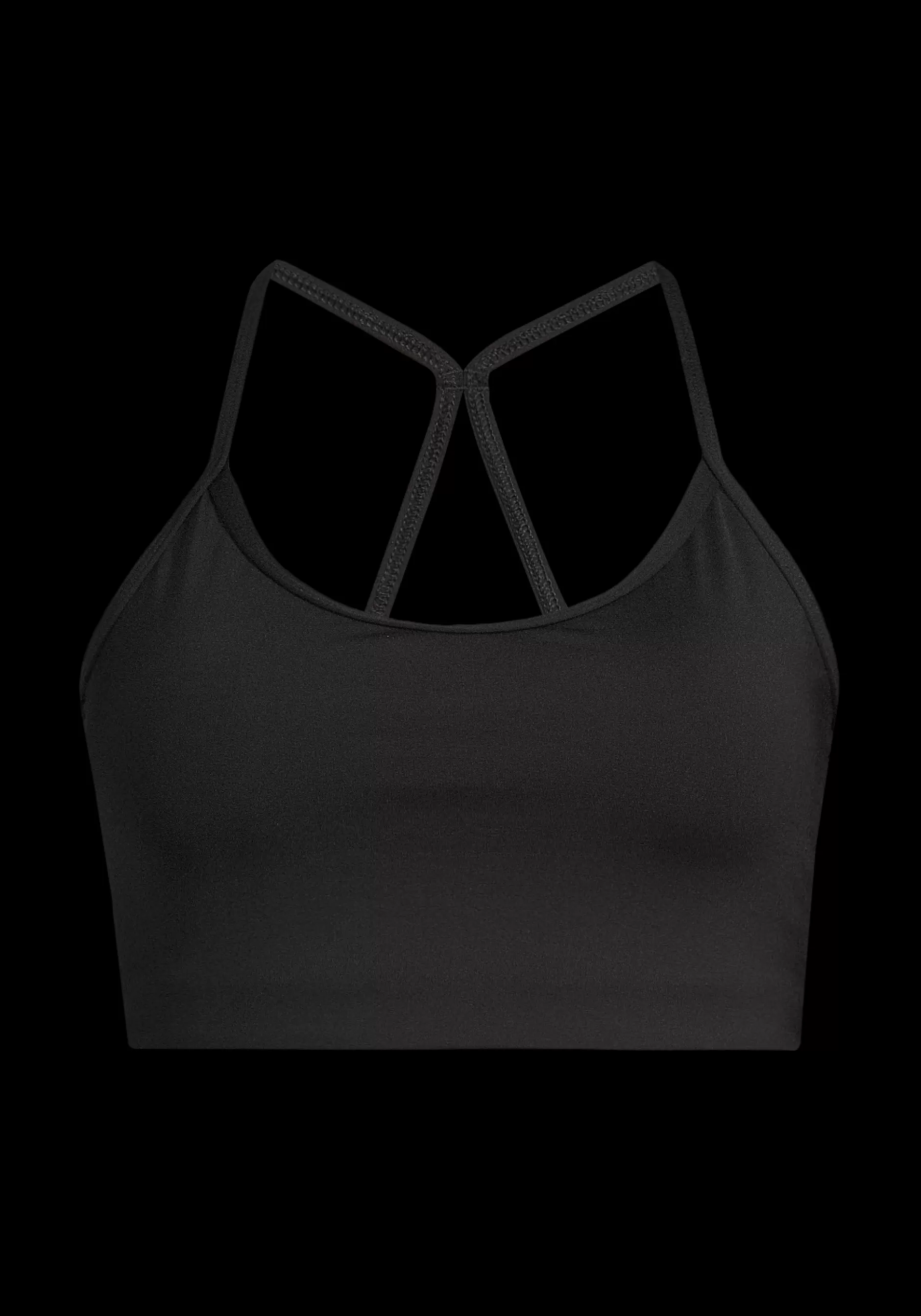 Fashion Casall Sleek Strappy Sports Bra - Black