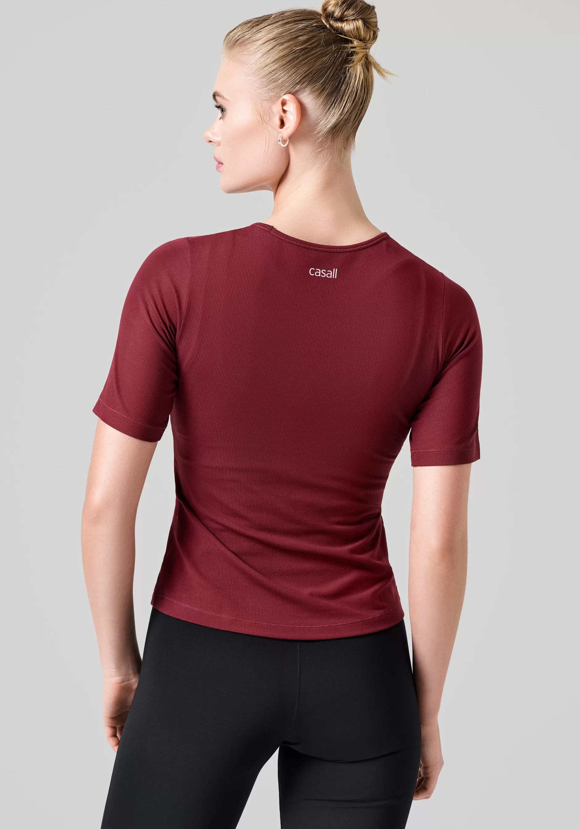 Discount Casall Soft Rib Tee - Evening Red