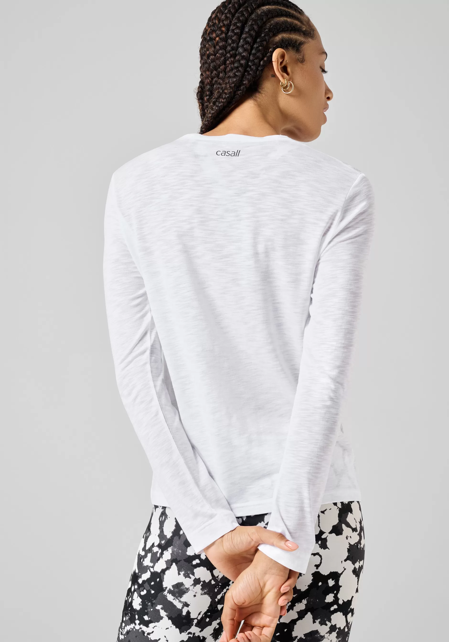 Fashion Casall Soft Texture Long Sleeve - White
