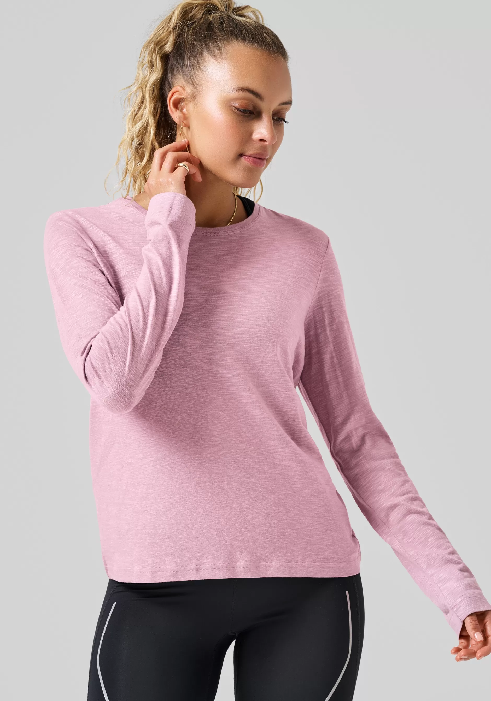 Sale Casall Soft Texture Long Sleeve - Winter Mauve