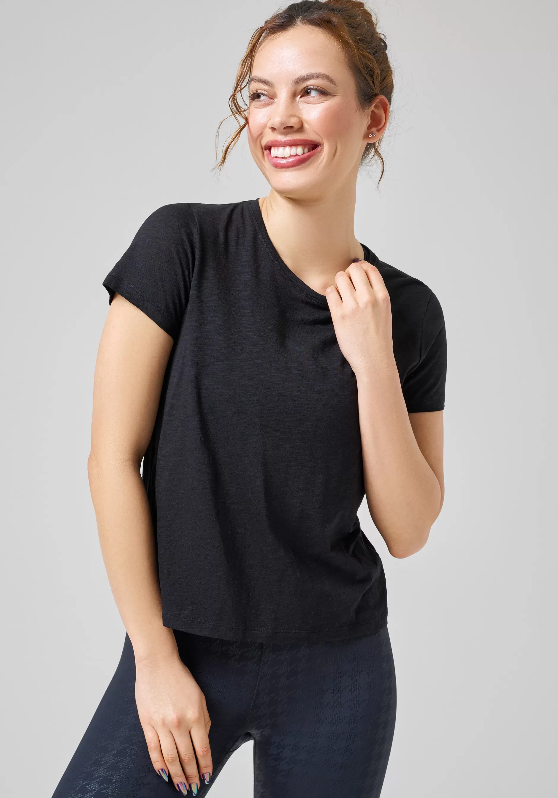 Hot Casall Soft Texture Tee - Black