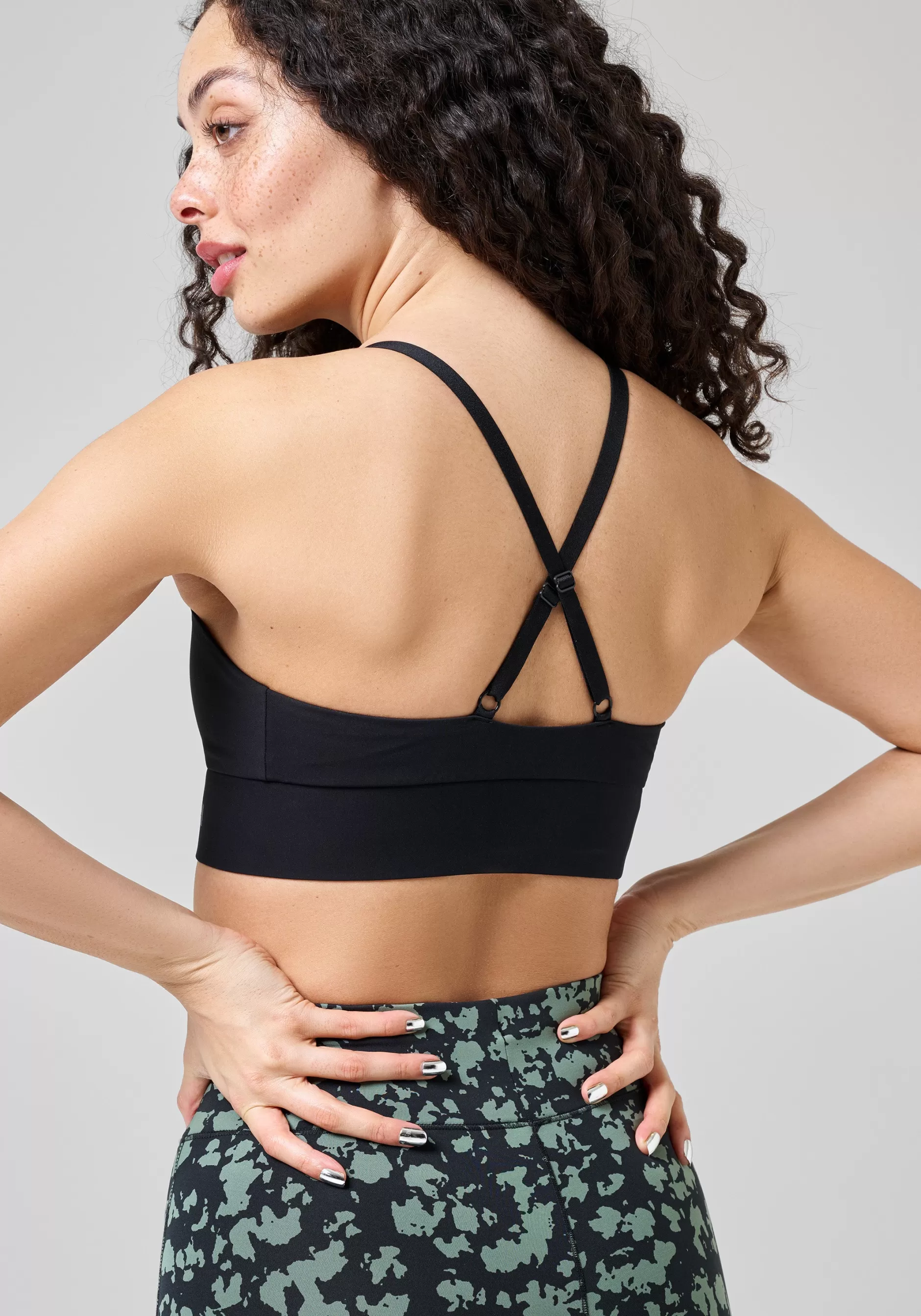 Fashion Casall Wrap Sports Bra - Black