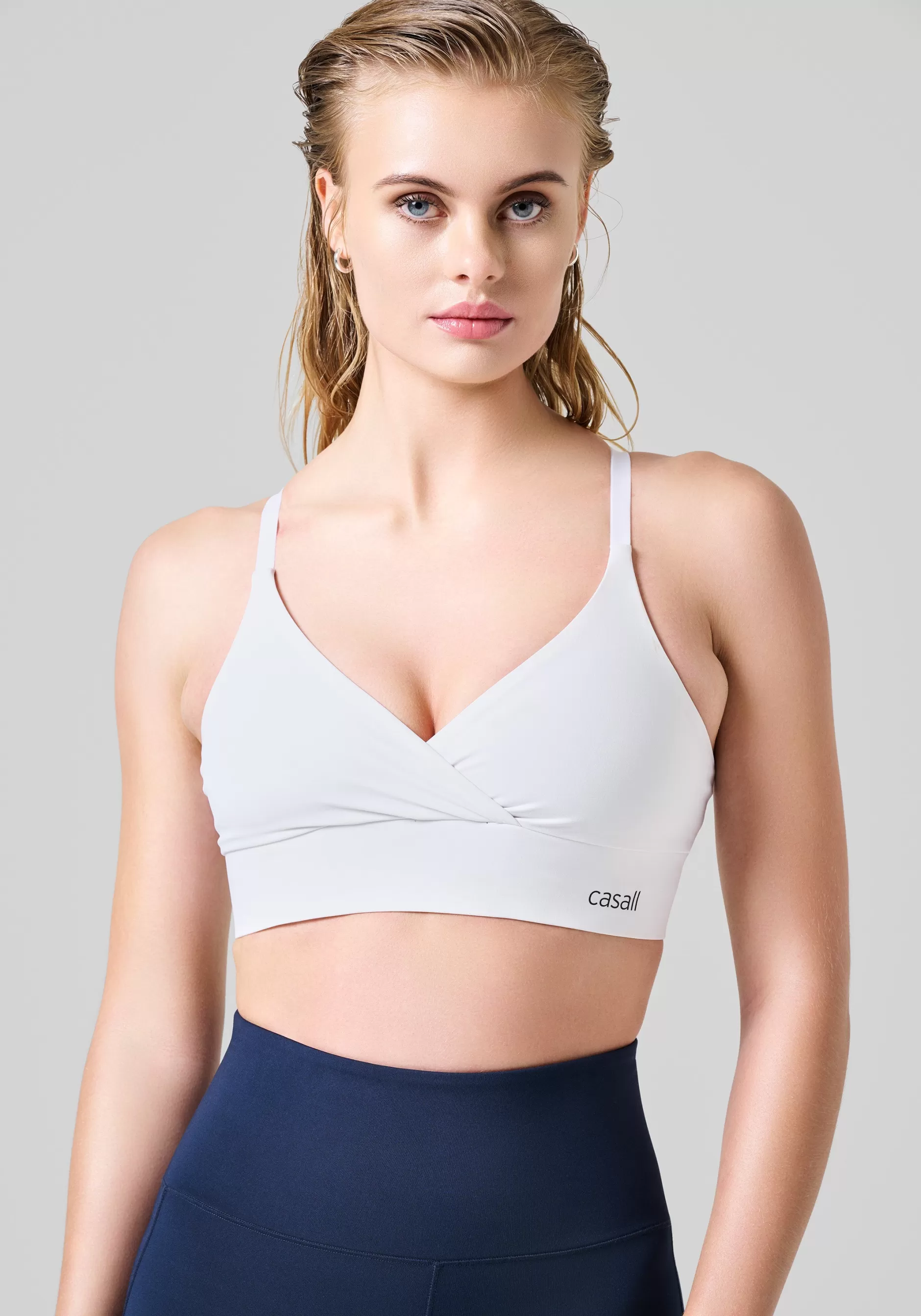Best Sale Casall Wrap Sports Bra - White