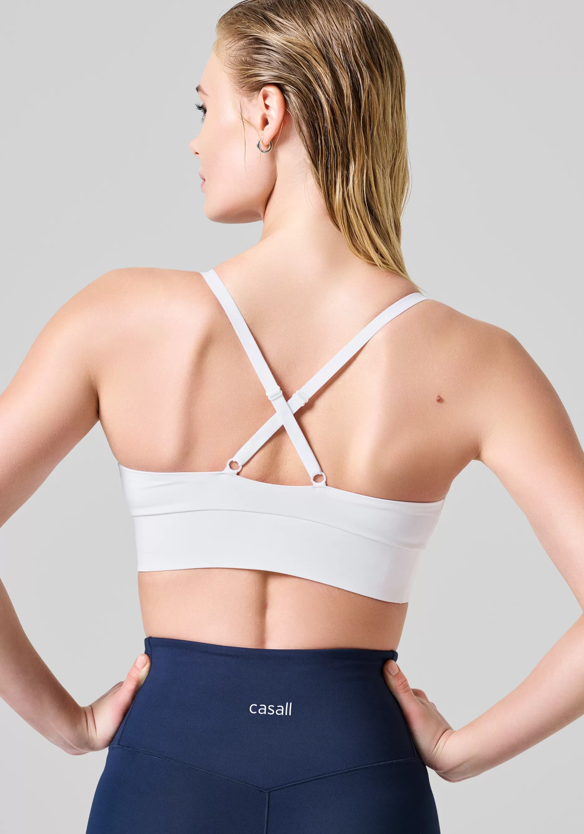 Best Sale Casall Wrap Sports Bra - White